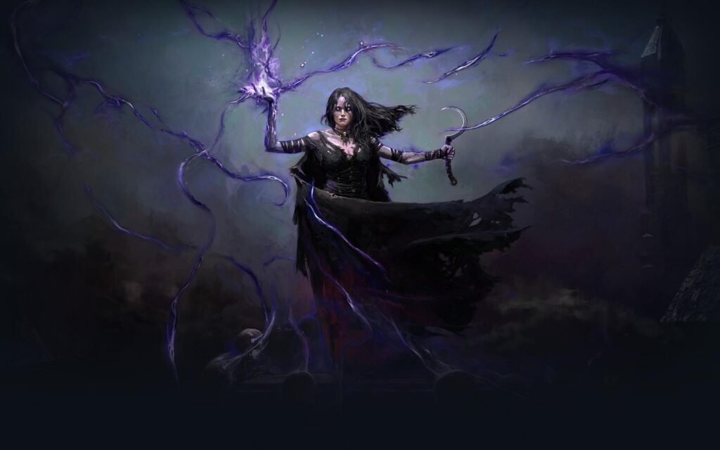 Path of Exile 2 Witch character portrait art